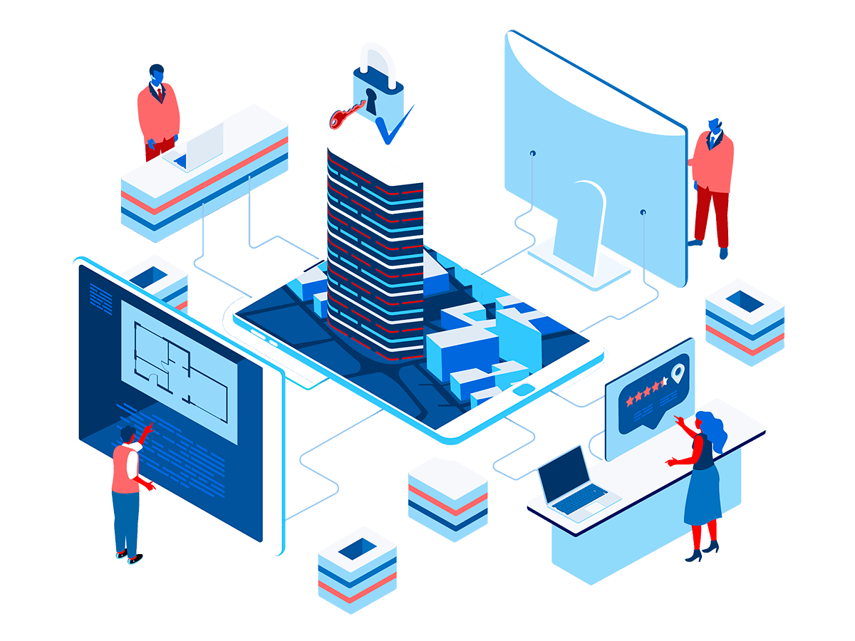 Illustration of AI powered website and app builder